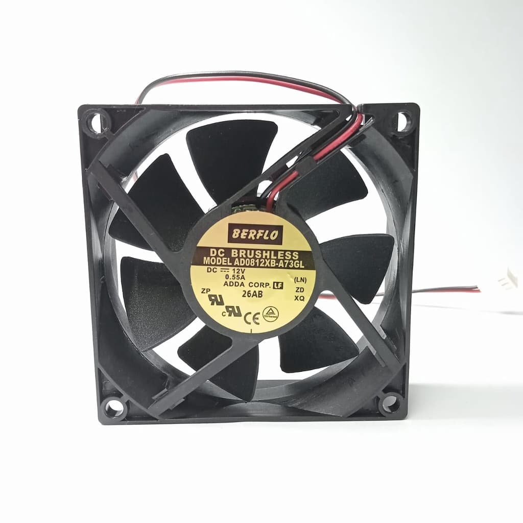 COOLER FAN 80X80X25 12V ROLAMENTO 0.55 AMP AD0812XBA73GL(LN)