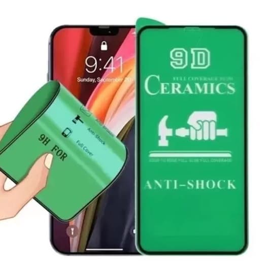 Película Cerâmica Gel iPhone 13 12 14 15 16 Pro Max Xs 11 pro 7 Plus 7 8 6 Frontal Flexível 3D/9D