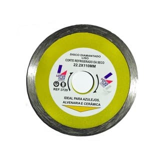 Disco Diamantado Liso 22.2 x 110mm Flex Ideal para Azulejo Alvenaria Cerâmica Corte Refrigerado Seco