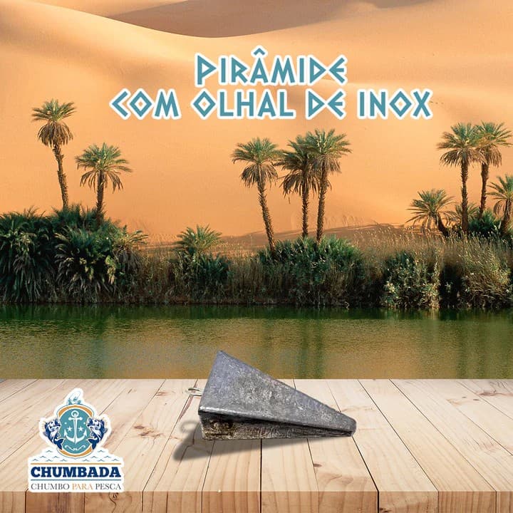 Chumbada para Pesca Piramide 70 gr Natural Chumbada Oficial