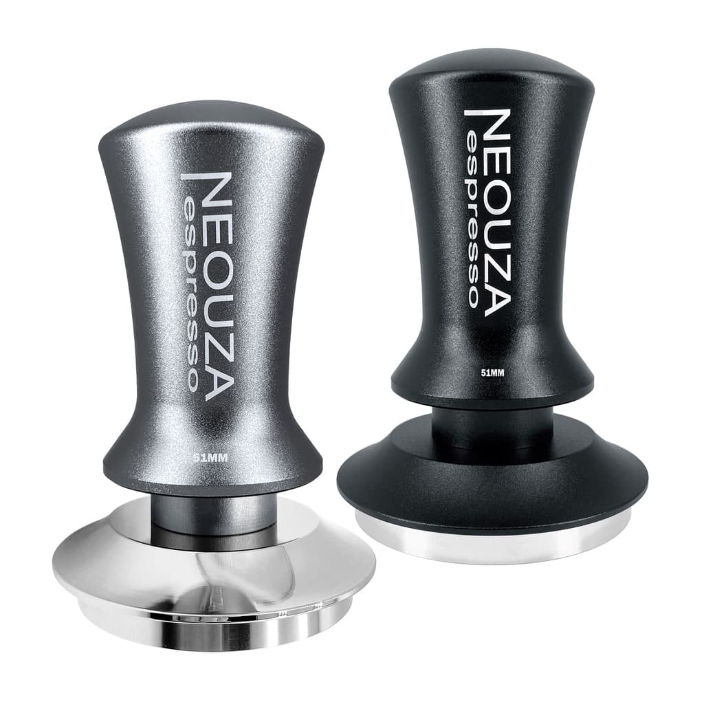 NEOUZA Espresso Tamper 51mm 53mm 58mm Mola Carregada Para Acessórios De Máquinas De Café Ferramenta , Auto-Nivelamento Antiaderente , Cabo Refinado , Base Plana De Aço Inoxidável