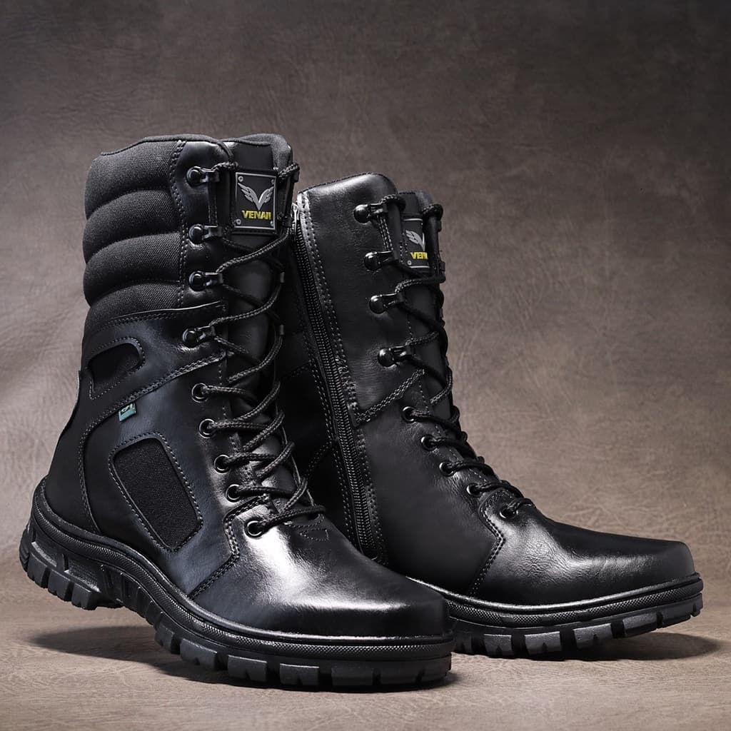 Coturno Masculino Tático Militar Motociclista C/ Zíper 512