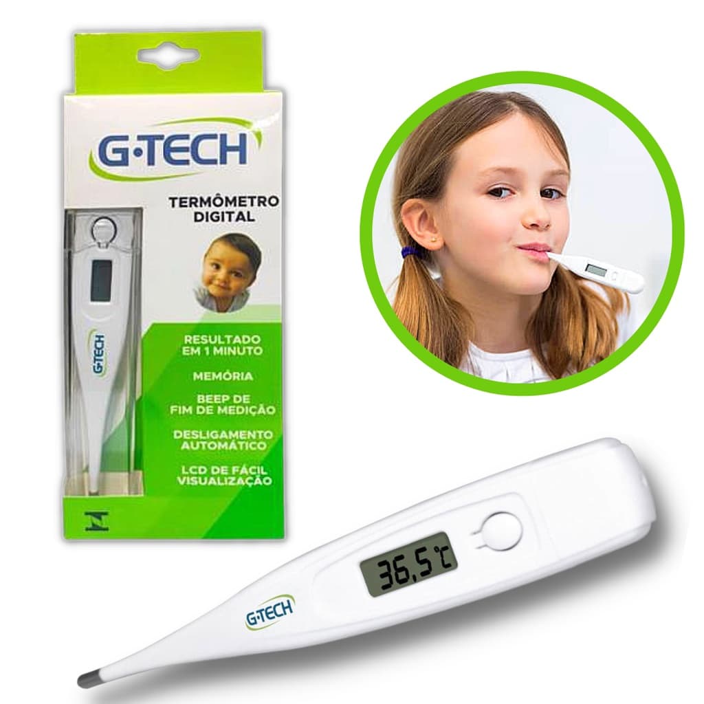 Termometro Digital Gtech Termômetro Digital Clínico Termometro Digital Infantil e Adulto
