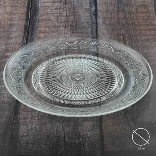 Prato de vidro para Bolo Tortas Pudins 29 cm Hauskraft