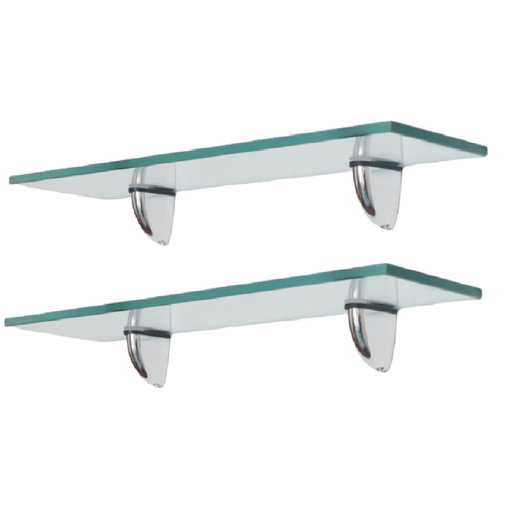 Prateleira de vidro decorativa 60x15 Bico Tucano kit com 2 unidades