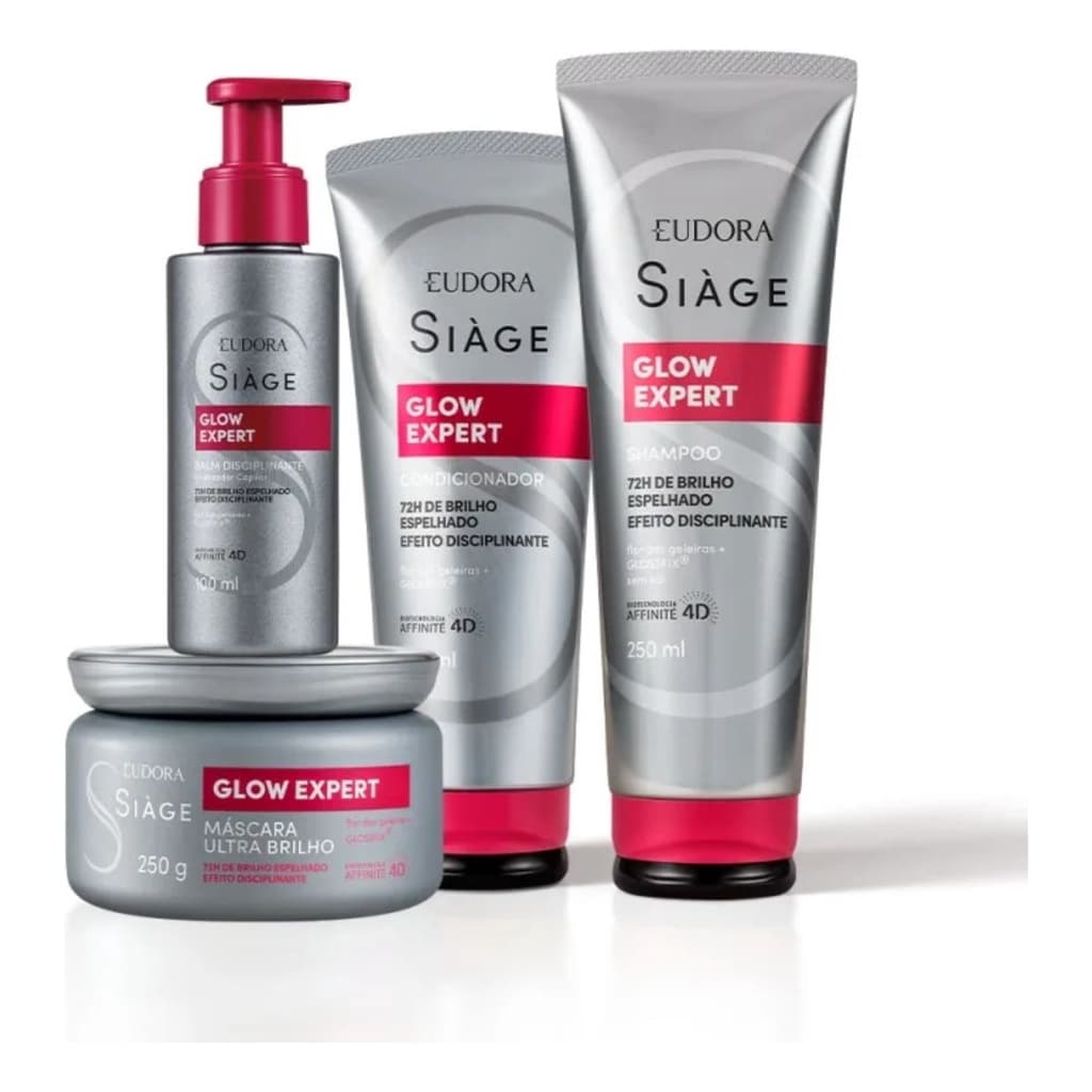 Shampoo Condicionador Máscara Siage Glow Expert Eudora