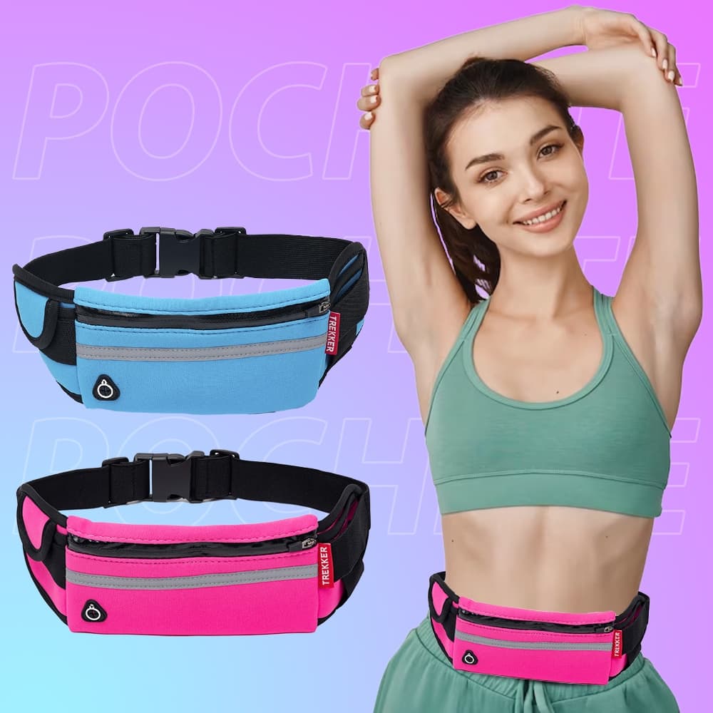 Pochete Esportiva Academia Fitness Slim Celular Trilha Doleira Suporte Garrafa