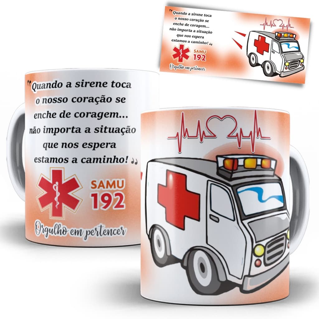 Caneca Personalizada Ambulancia Samu