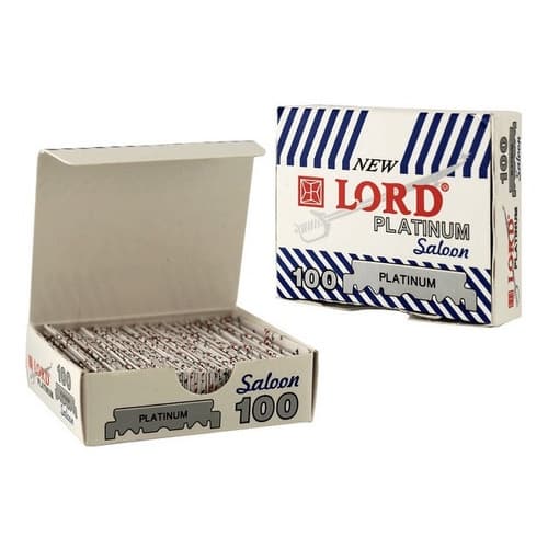 Lâmina Para Barbear Lord Platinum Cortada 100 Laminas
