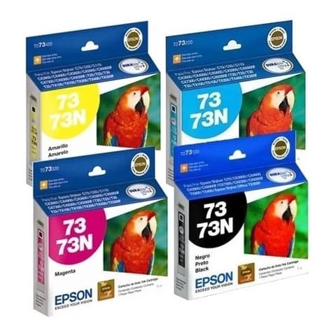 CARTUCHO DE TINTA EPSON 73N ORIGINAL TODAS AS CORES