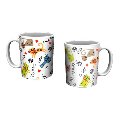 Caneca Personalizada Gato Desenho - Cute Cat - Pet