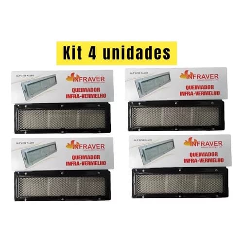 4 Queimadores Infravermelho P/fornos E Maq Frango Infraver