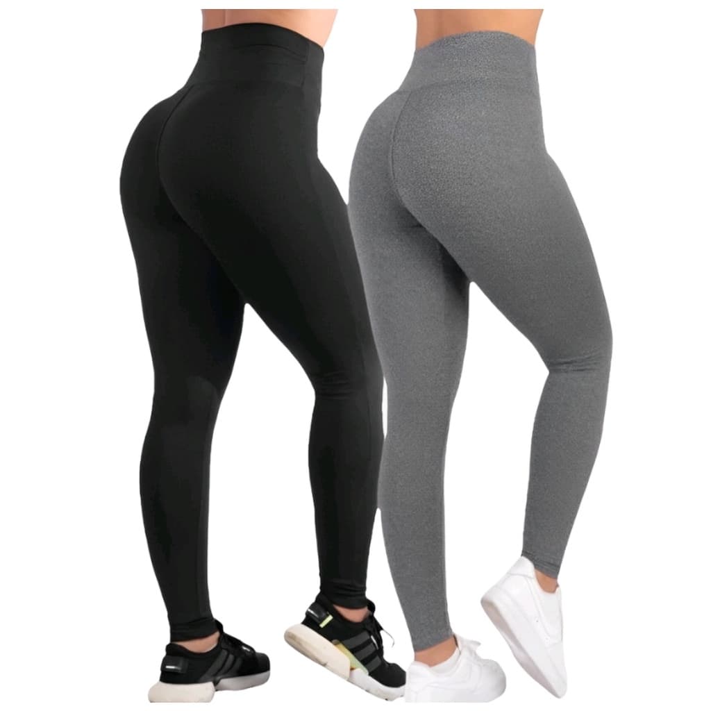 kit 2 legguing basica suplex lycra combo calça leg ginastica