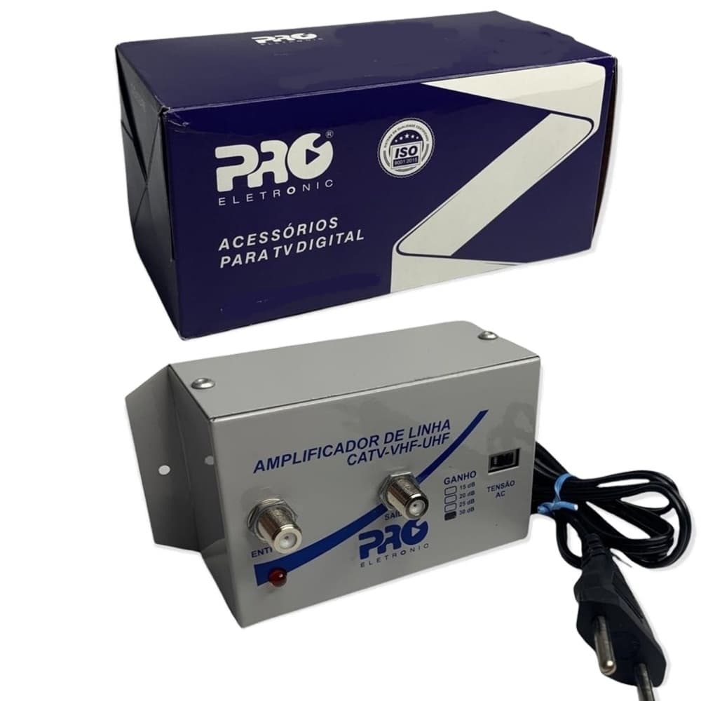 Amplificador de Linha 30db Pqal-3000 Proeletronic