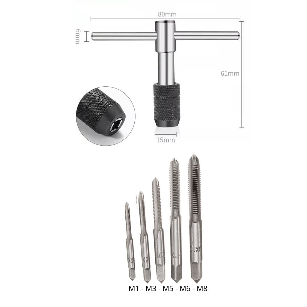 Jogo De Macho Para Fazer Rosca Kit Completo 6 Peças Profissional