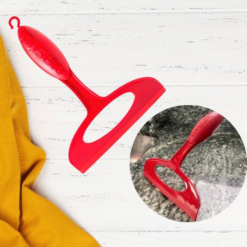 Rodo de pia de plástico vermelho- rodinho para pia de cozinha 16cm para secar pias e tirar a água