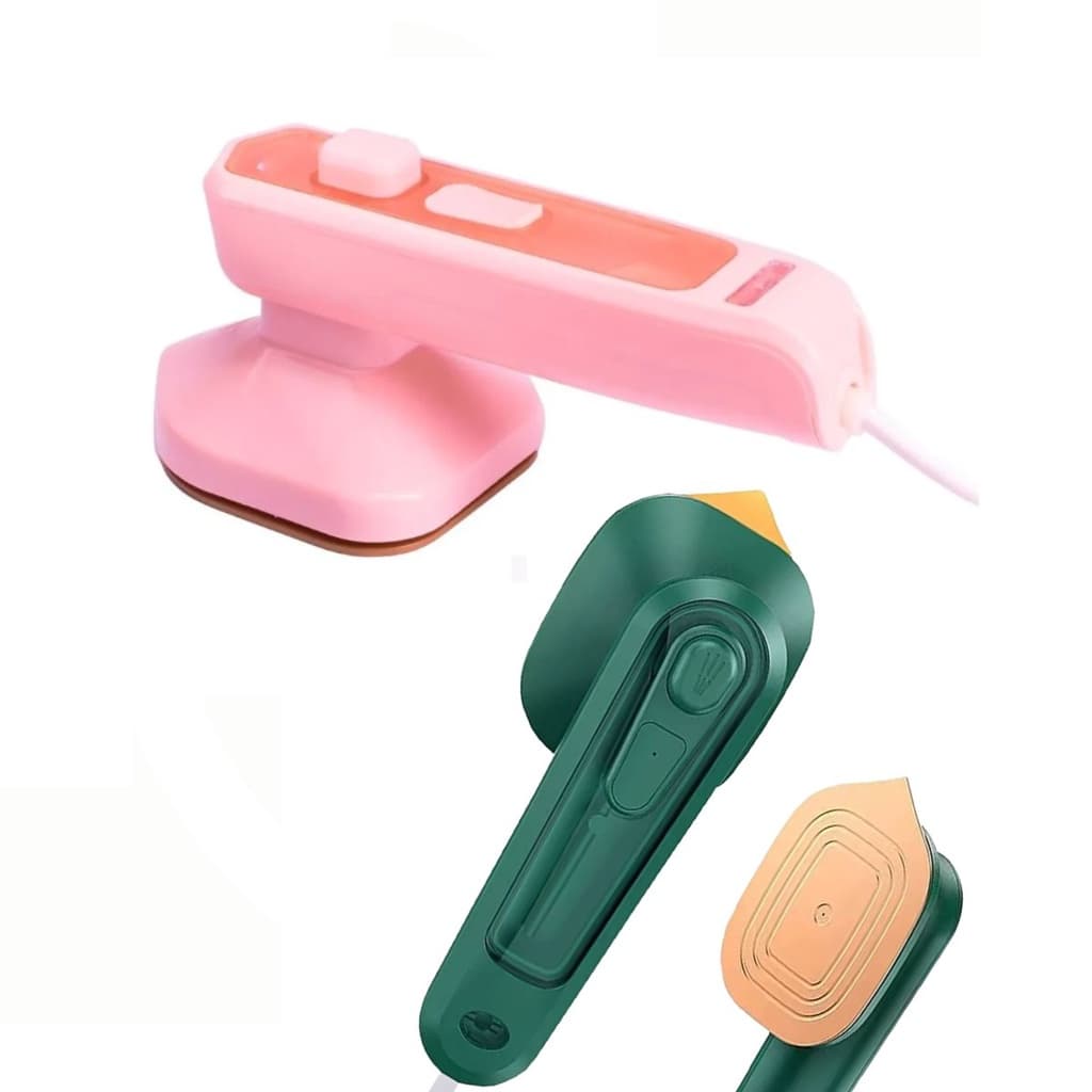 Mini Ferro de Passar Roupa para Viagem Pequeno Elétrico com Fio com Botão Spray de Água