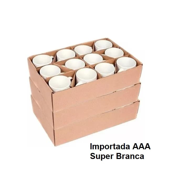 5 Caneca Branca Aaa 325ml Sublimação Porcelana Importada! - ENVIO IMEDIATO