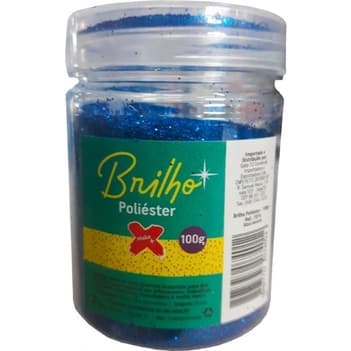 Pote Glitter 100g Make+ Azul Unidade