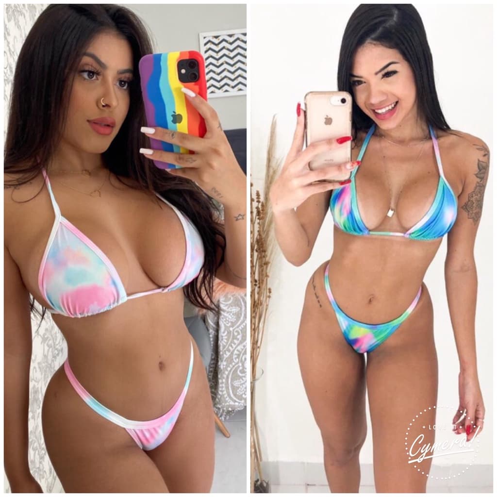 2 Biquínis de Fita - Dois Conjuntos de Biquínis de marquinha moda praia Kit Com 2 Biquínis