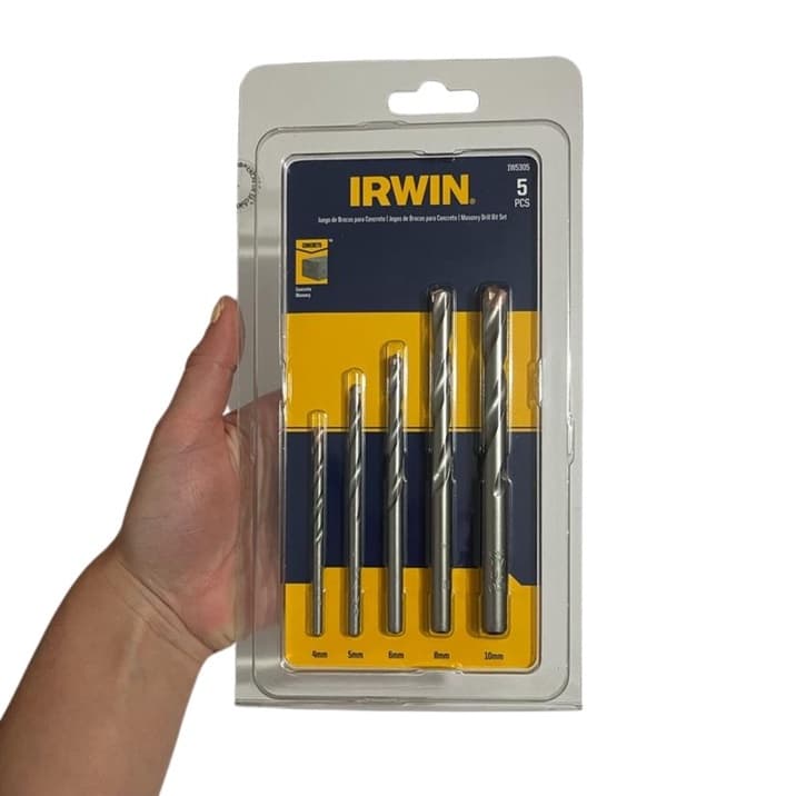 Jogo Brocas Irwin Concreto Videa 4-5-6-8-10mm Iw5305