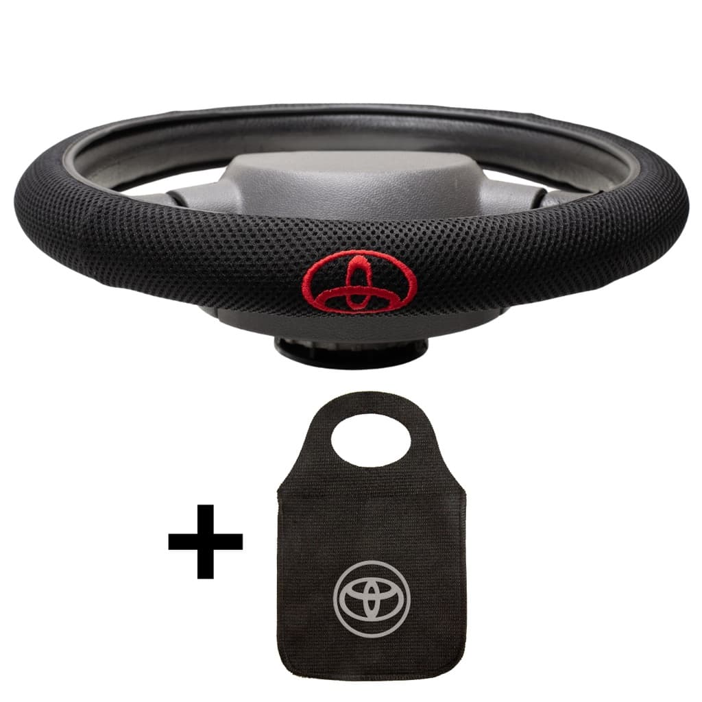 Capa de Volante TOYOTA Bordada E Reforçada + Lixeira De Carro