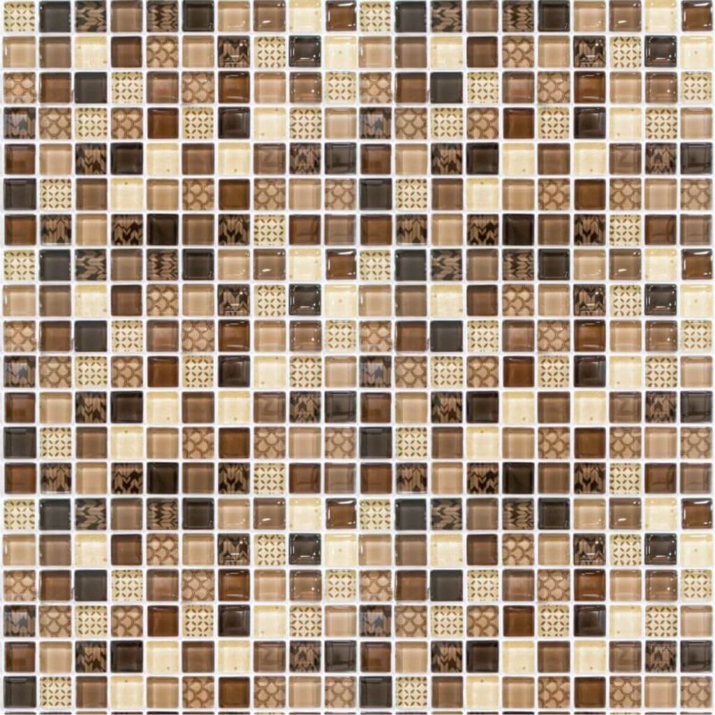 Rolo de Papel De Parede Pastilhas Em Tons Diversos De Marrom Cozinha Banheiro