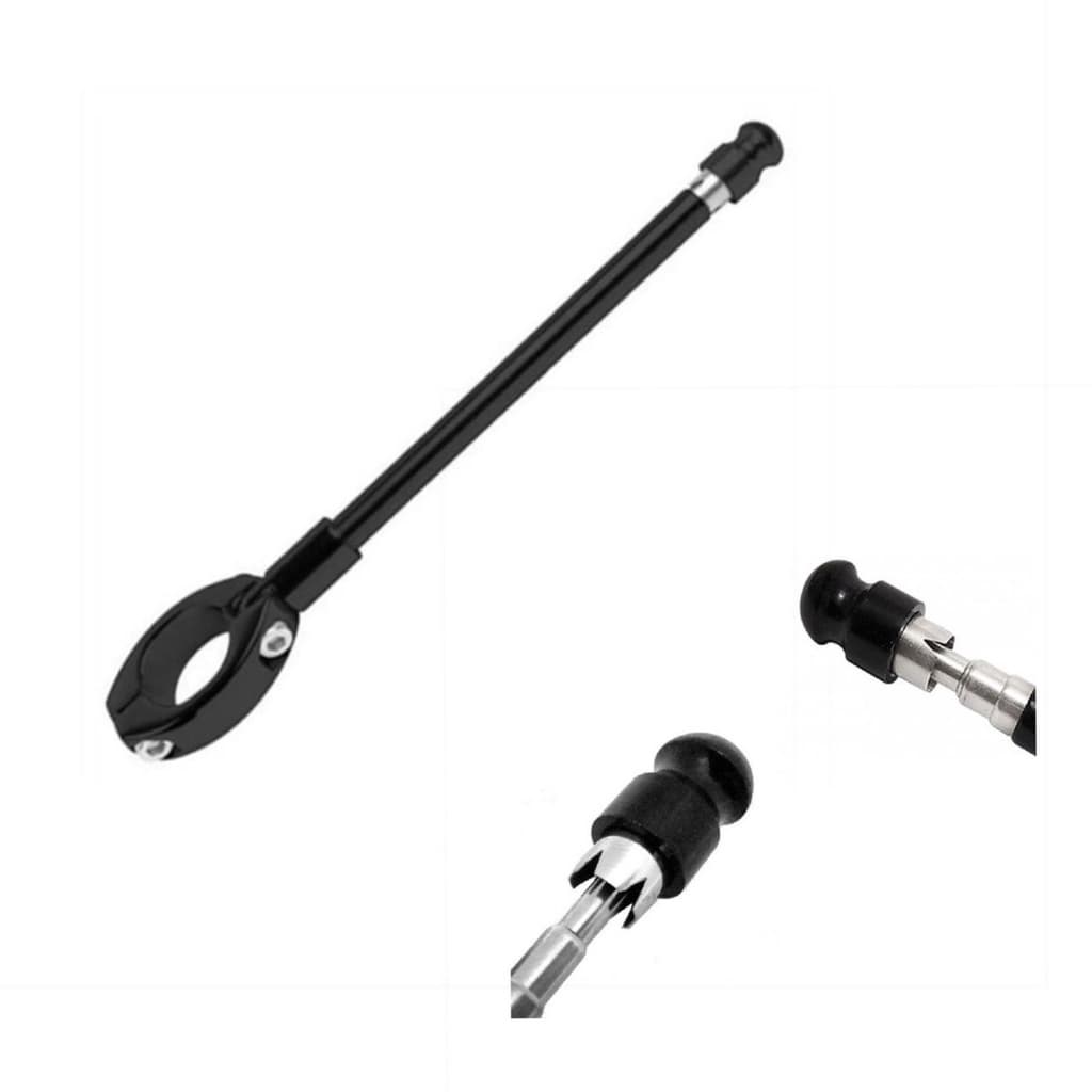 Antena Corta Pipa Moto Retrátil Anti Cerol Aço Inox Guidão