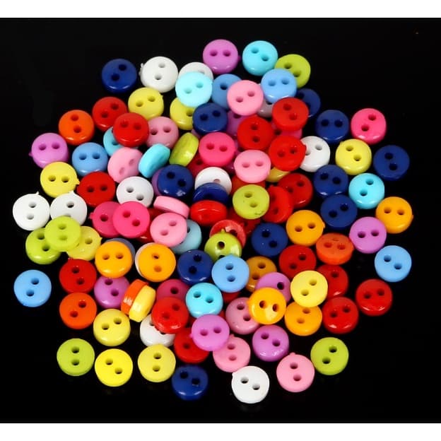 Mini Botões Coloridos - Confecção, Artesanato, Decoração