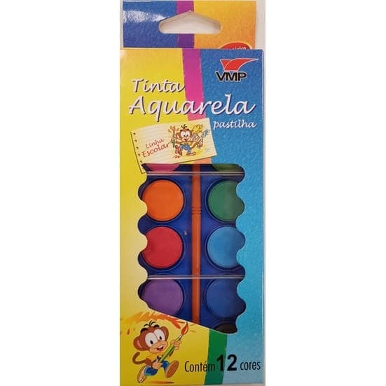 Estojo de Tinta Aquarela Pastilha Vmp