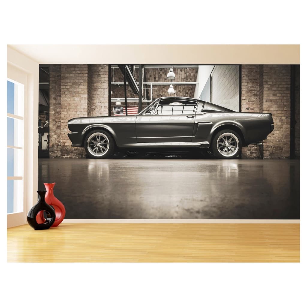 Papel de Parede Decorativo - Adesivo de Parede Carros Clássicos Antigo Retrô M² CXR054
