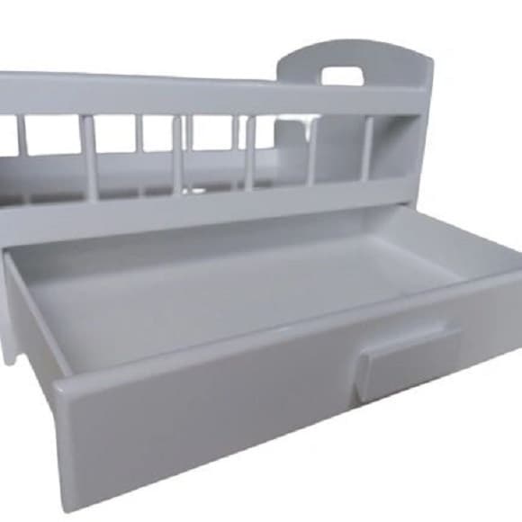 Cestinho Porta Kit Higiene Berço Com Gaveta Bebê Decoração.