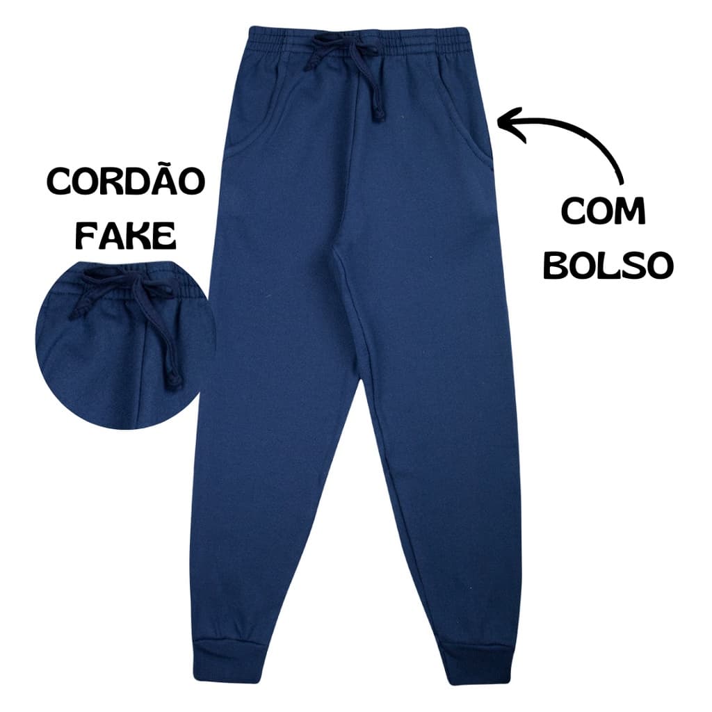 Calça Infantil moletom Uniforme Roupa Infantil Menino ou Menina 1 AO 14