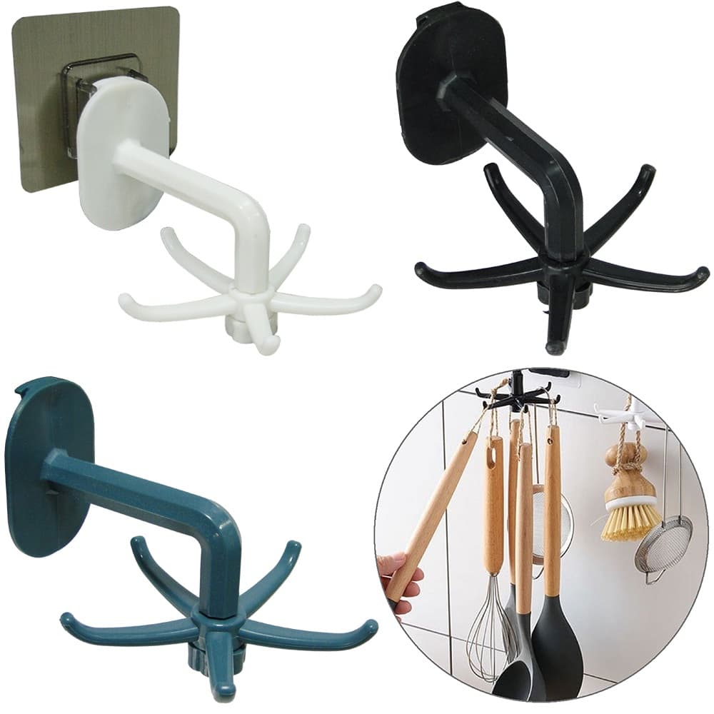 Gancho Adesivo Giratório Para Cozinha Utensílios Multiuso ENVIO IMEDIATO - Promoção