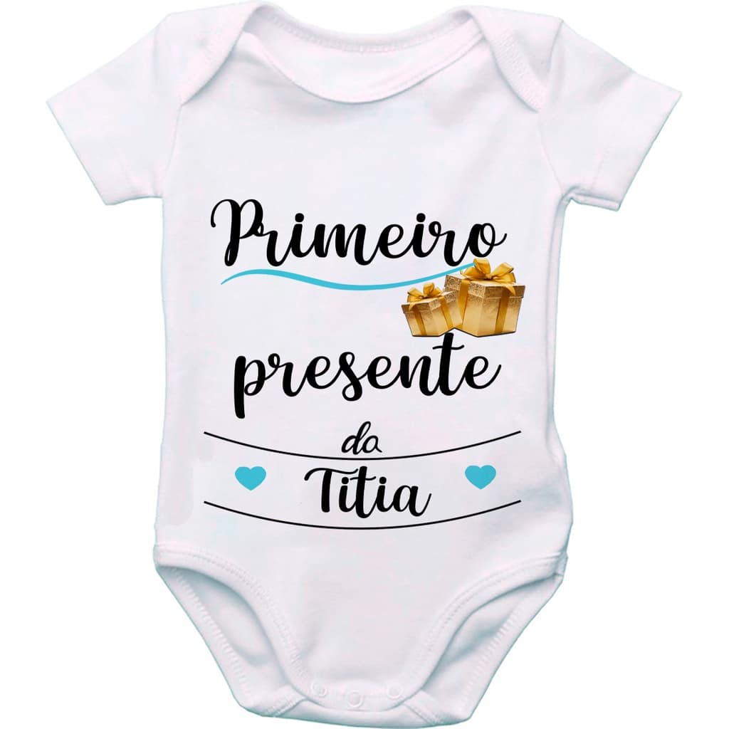 Body de Bebê Personalizado Frases Primeiro Presente da Titia GB0403