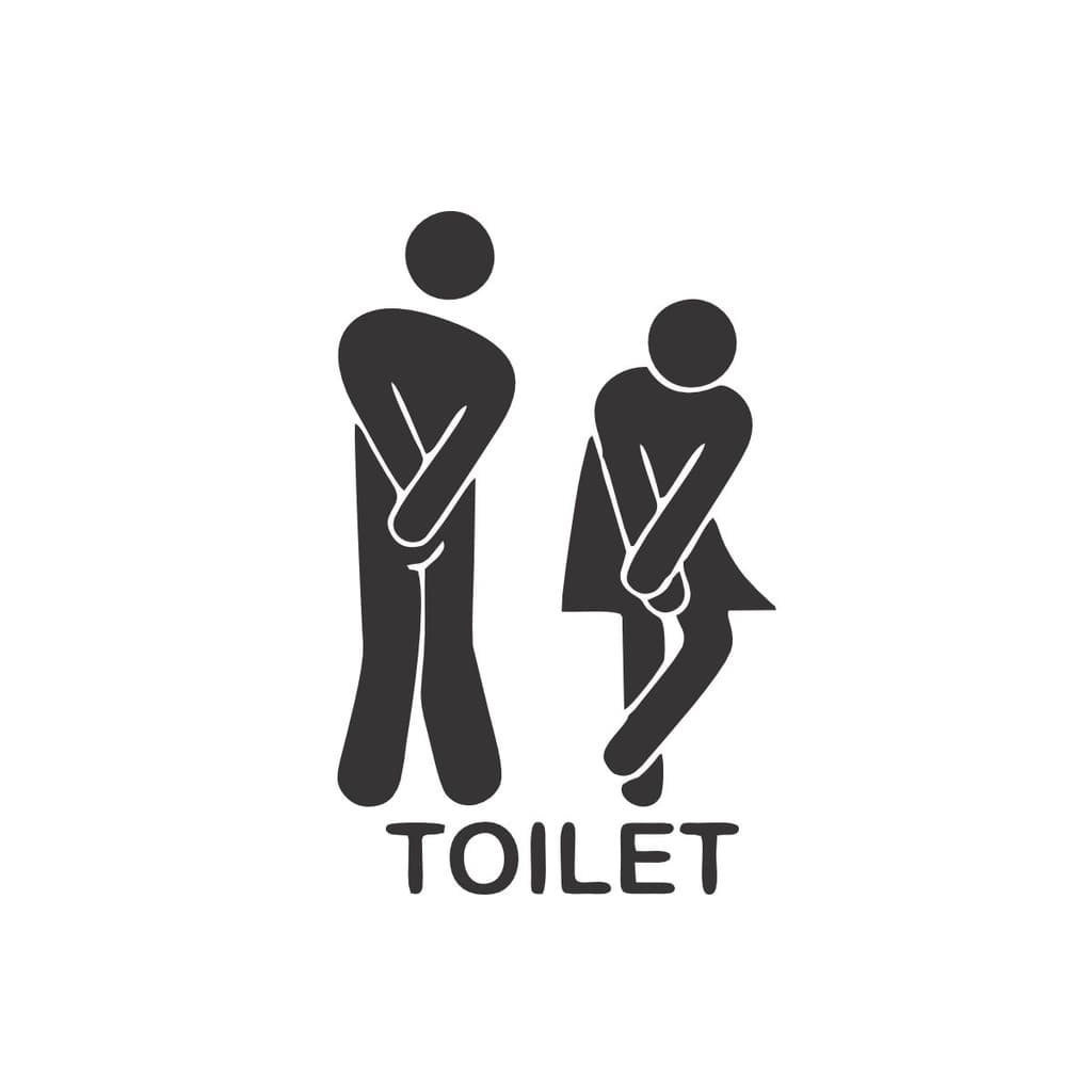 Adesivo Decorativo Porta De Banheiro Toilet Engraçado Em Vinil