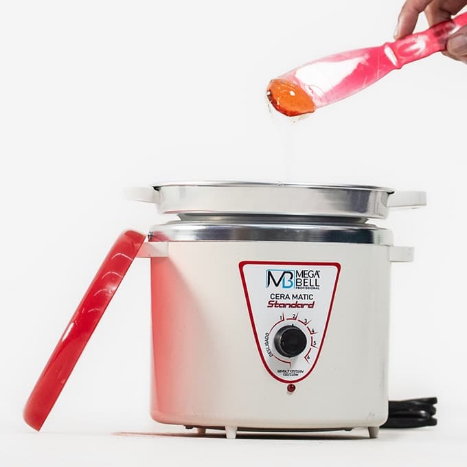 Panela Termocera Para Depilação Standard 900g Bivolt Com Refil Branco Com Vermelho (7191 MB)