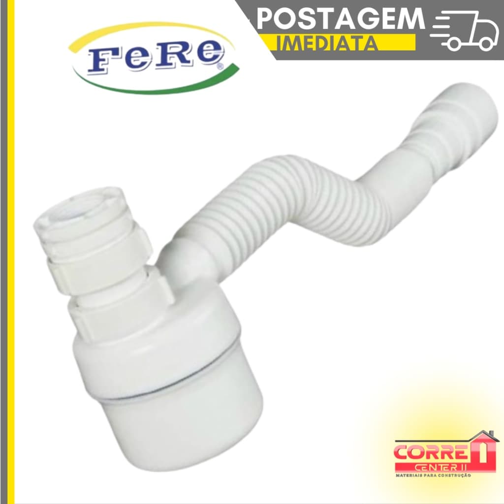 Sifão Sanfonado Flexivel ( COPO ) Universal 53cm | Fere