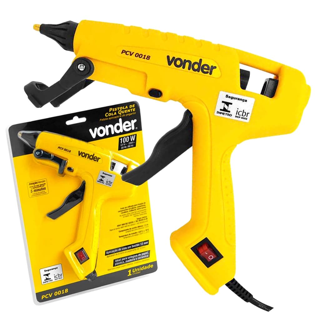 Pistola Cola Quente 100w Bastão 12mm Vonder Bivolt - Pcv0018