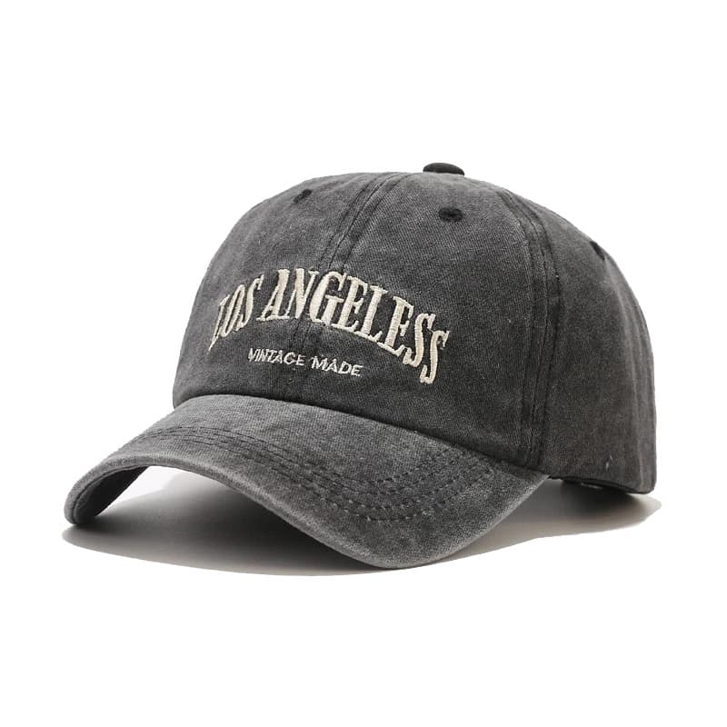 Boné Aba Curva Los Angeles Jeans Vintage Old Dad Hat Preto