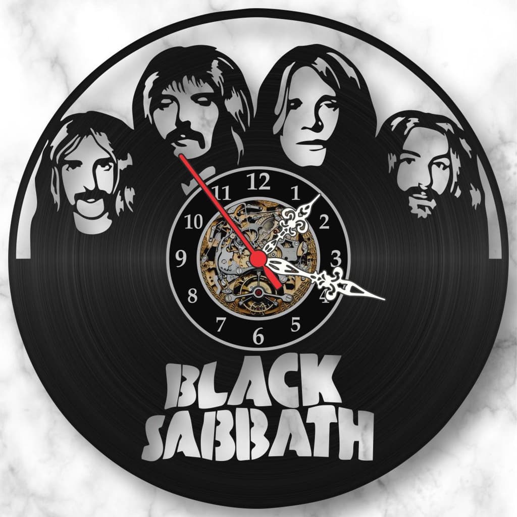Relógio Parede Black Sabbath Disco Vinil Lp Decoração Retrô