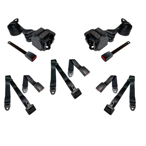 Kit Cinto Segurança Fusca 85 A 93 Preto Dianteiros Retrátil
