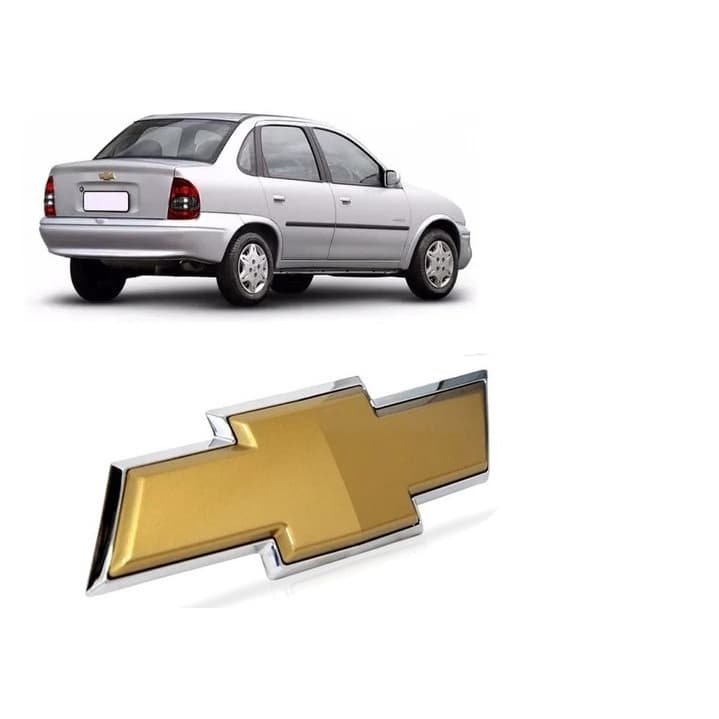 Emblema gravata dourada logo porta malas corsa classic 1996 97 98 99 00 01 02 03 04 05 06 07 08 09 5425DD