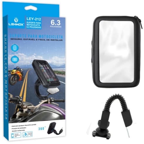 Suporte Celular Impermeável Moto  Retrovisor