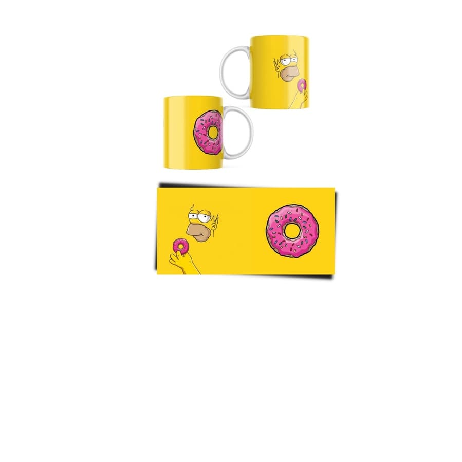 Caneca Homer Simpson Rosquinha Porcelana 325ml