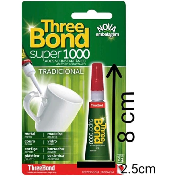 THREE BOND SUPER 1000 Cola Instantânea 2 gramas