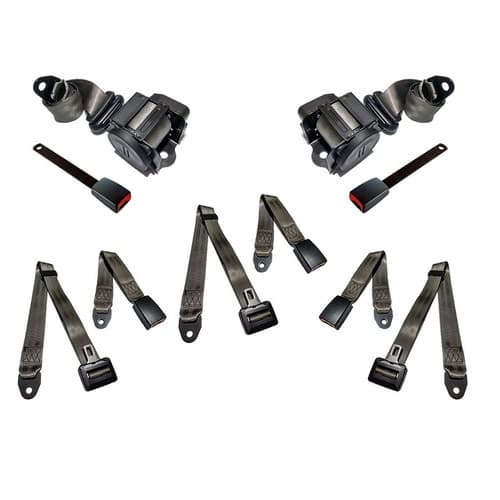 Kit Cinto Segurança Fusca Frente Retrátil 3 Pontos Cinza
