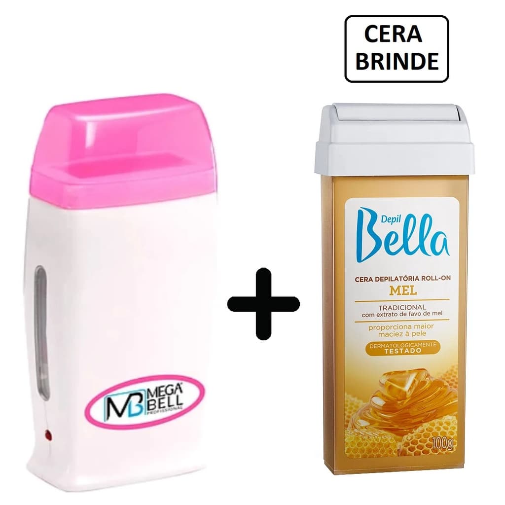 Kit Aquecedor Mega Bell Depilador Elétrico Depilação Cera Quente Mel