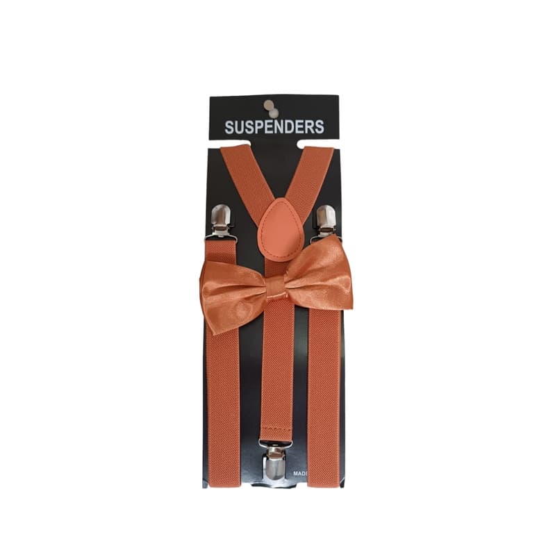 Kit Suspensório + Gravata Borboleta Azul Serenity Adulto