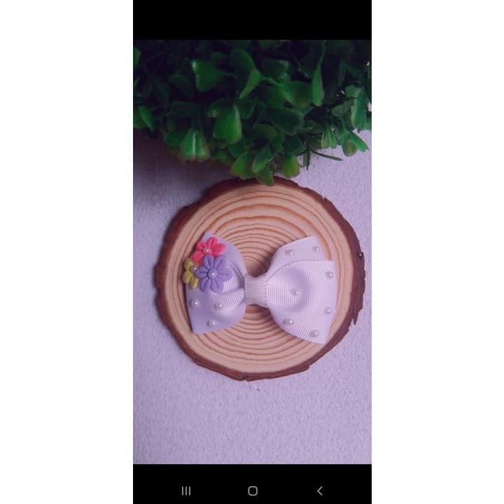 Laço gravatinha floral/Laço florzinha
